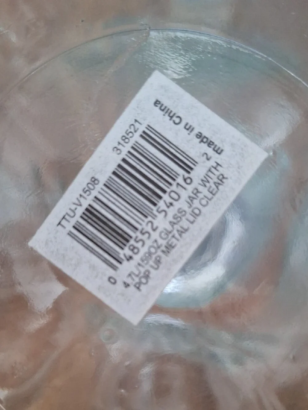 Mason Clear Glass Storage Jar with Silver Metal Lid